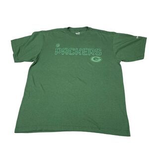 Green Bay Packers T Shirt Mens Medium Green Reebok NFL Football Sports Crew Neck